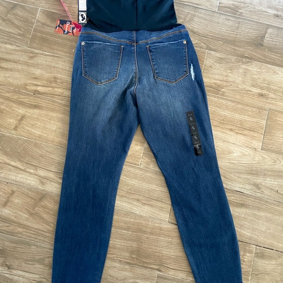 Indigo Poppy gray ankle skinny Maternity jeans - Picture 7 of 16